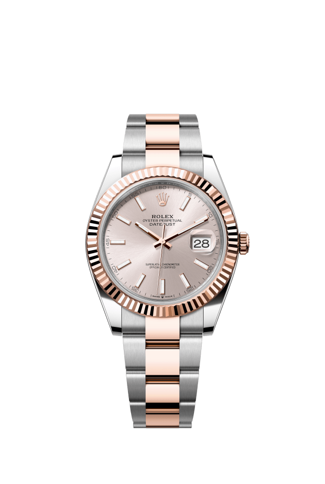 Rolex Datejust 41, Oyster, 41 mm, Oystersteel and Everose gold, sundust dial