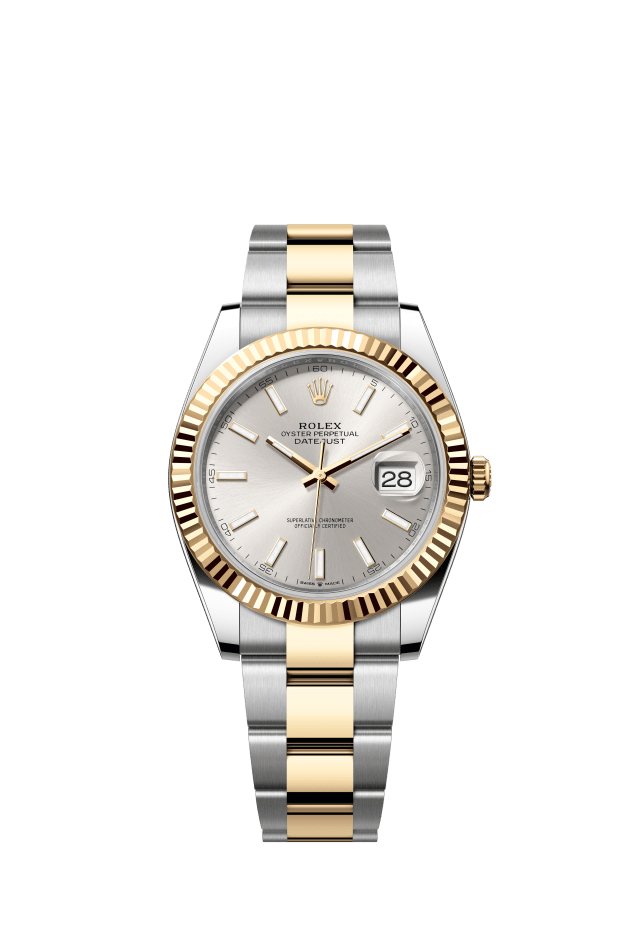 Rolex Datejust 41, Oyster, 41 mm, Oystersteel and yellow gold, silver dial