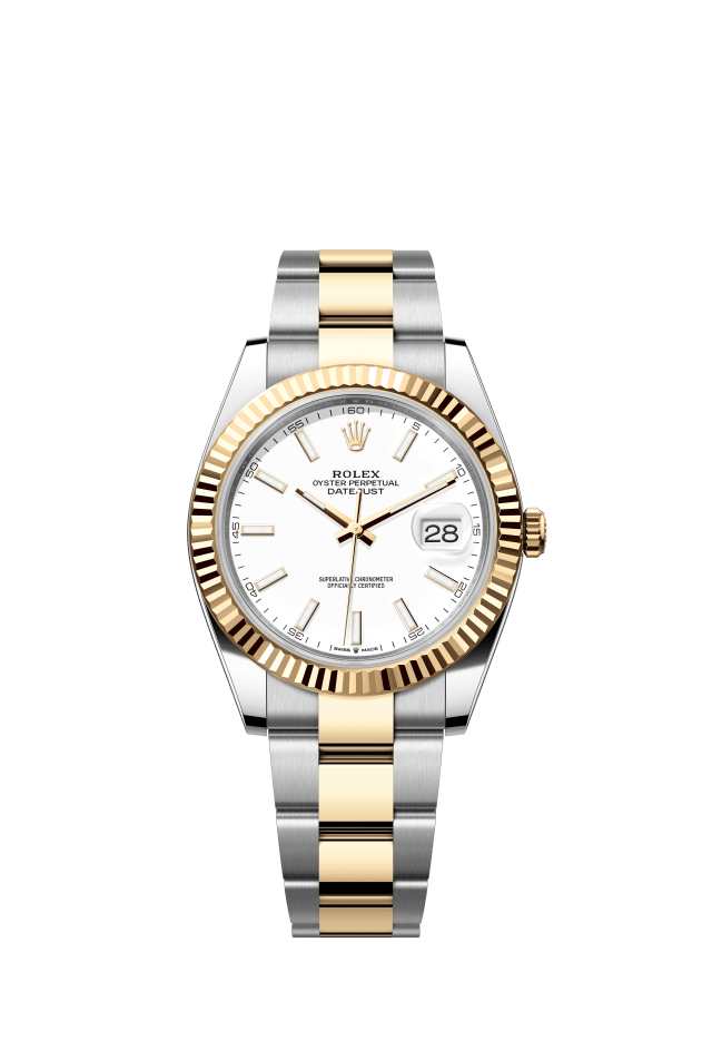 Rolex Datejust 41, Oyster, 41 mm, Oystersteel and yellow gold, white dial