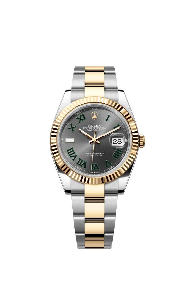 Rolex Datejust 41, Oyster, 41 mm, Oystersteel and yellow gold, slate dial