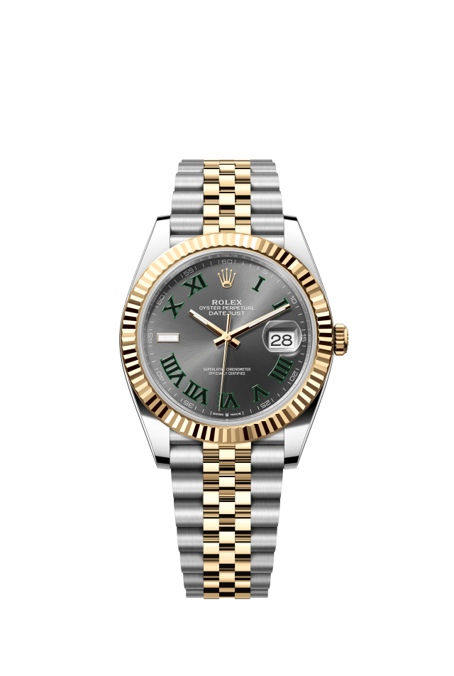 Rolex Datejust 41, Oyster, 41 mm, Oystersteel and yellow gold, slate dial