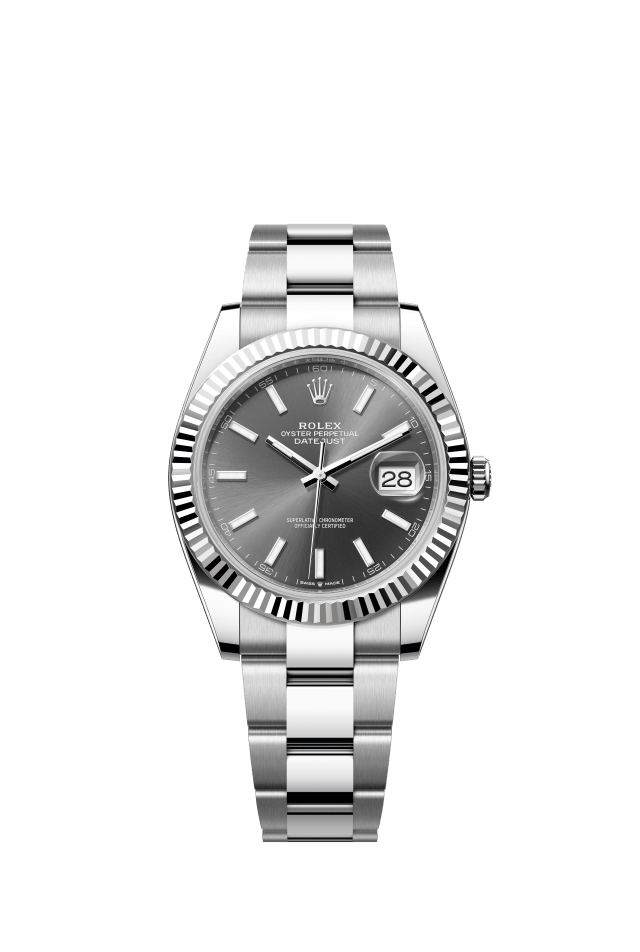 Rolex Datejust 41, Oyster, 41 mm, Oystersteel and white gold, slate dial