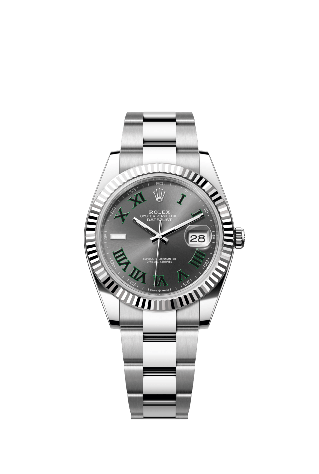 Rolex Datejust 41, Oyster, 41 mm, Oystersteel and white gold, slate dial