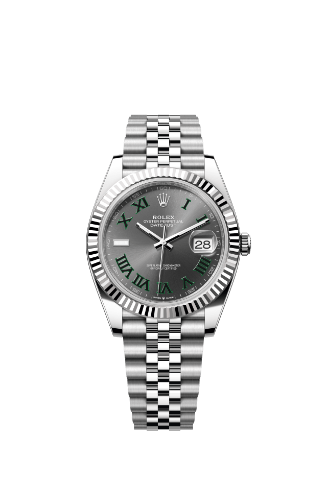 Rolex Datejust 41, Oyster, 41 mm, Oystersteel and white gold, slate dial