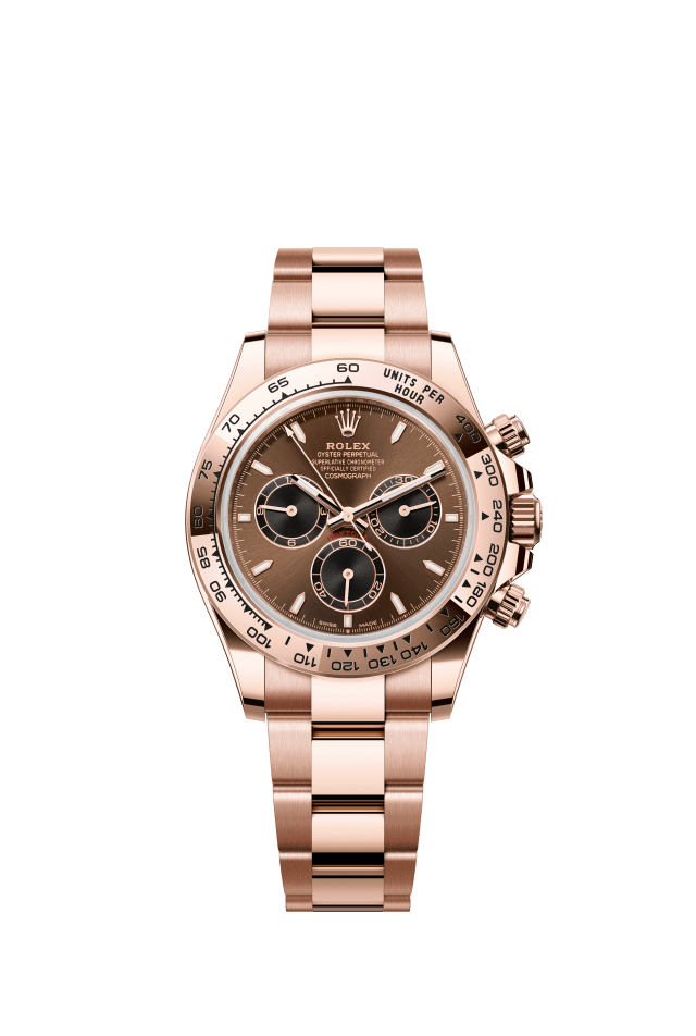 Rolex Cosmograph Daytona, Oyster, 40 mm, Everose gold, bright chocolate and black dial