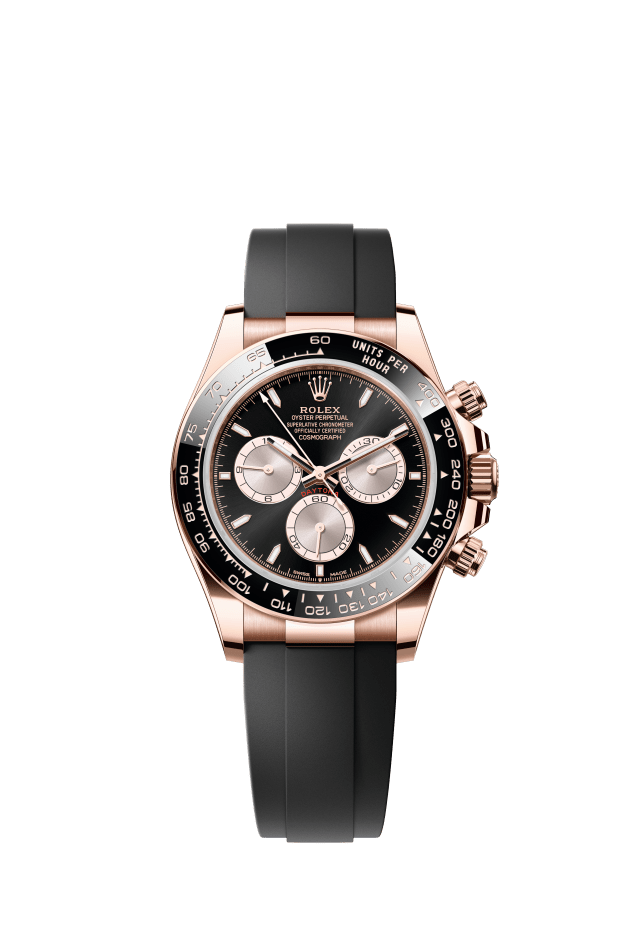Rolex Cosmograph Daytona, Oyster, 40 mm, Everose gold, bright black and sundust dial