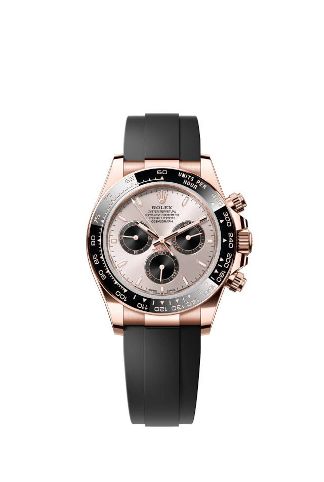Rolex Cosmograph Daytona, Oyster, 40 mm, Everose gold, sundust and bright black dial