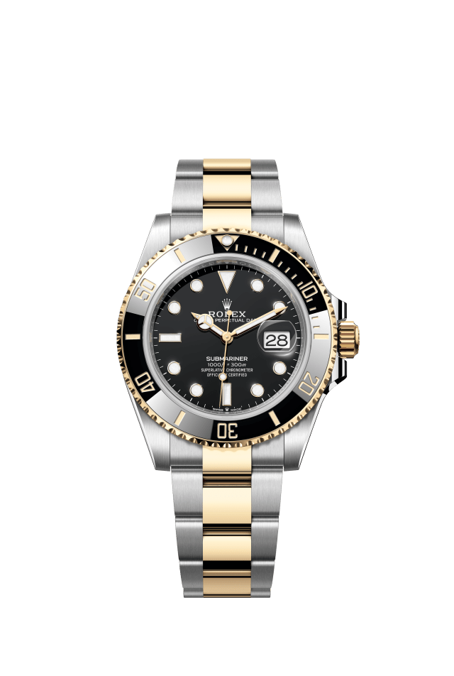 Rolex Submariner Date, Oyster, 41 mm, Oystersteel and yellow gold, black dial
