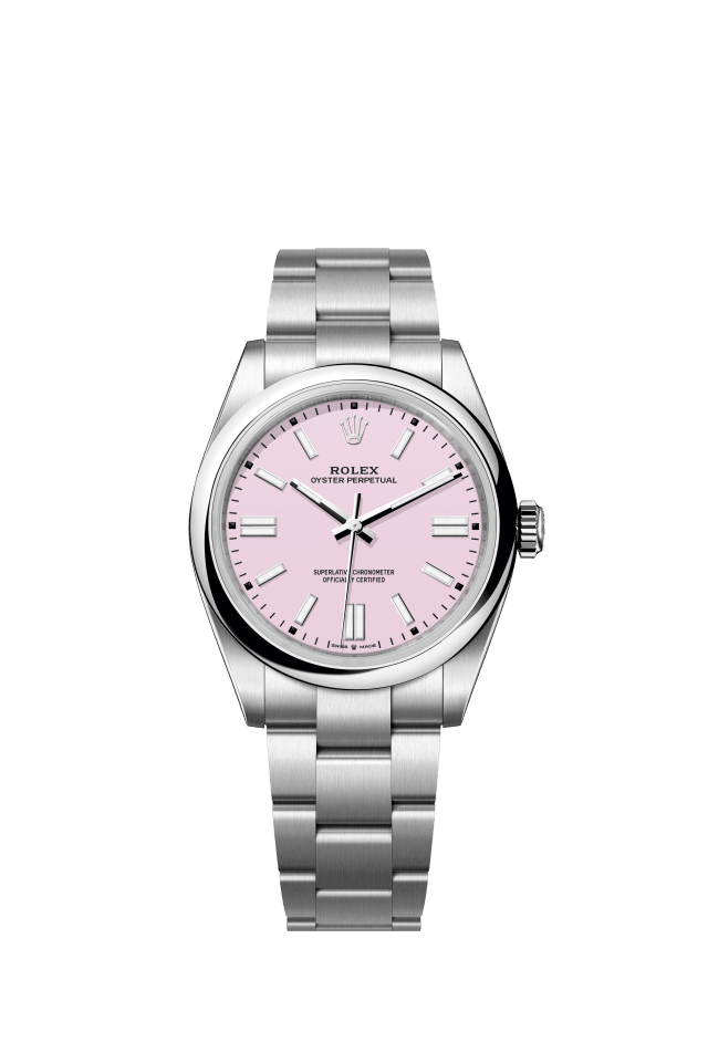 Rolex Oyster Perpetual 41, Oyster, 41 mm, Oystersteel, candy pink dial