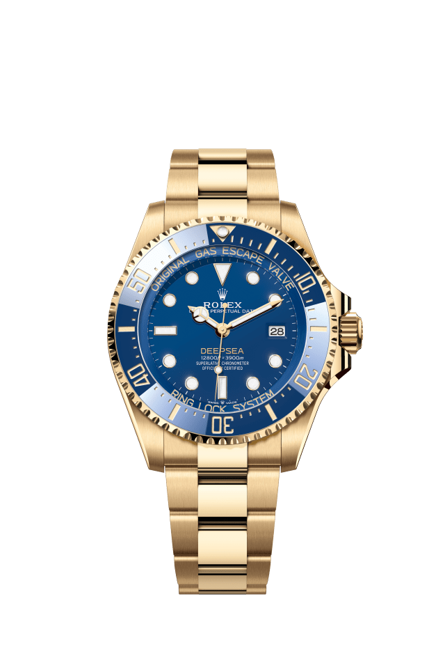 Rolex Rolex Deepsea, Oyster, 44 mm, yellow gold, blue dial