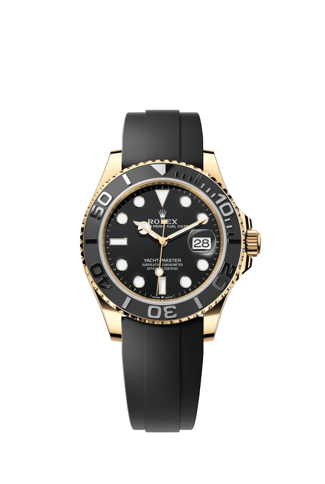 Rolex Yacht-Master 42, Oyster, 42 mm, yellow gold, black dial