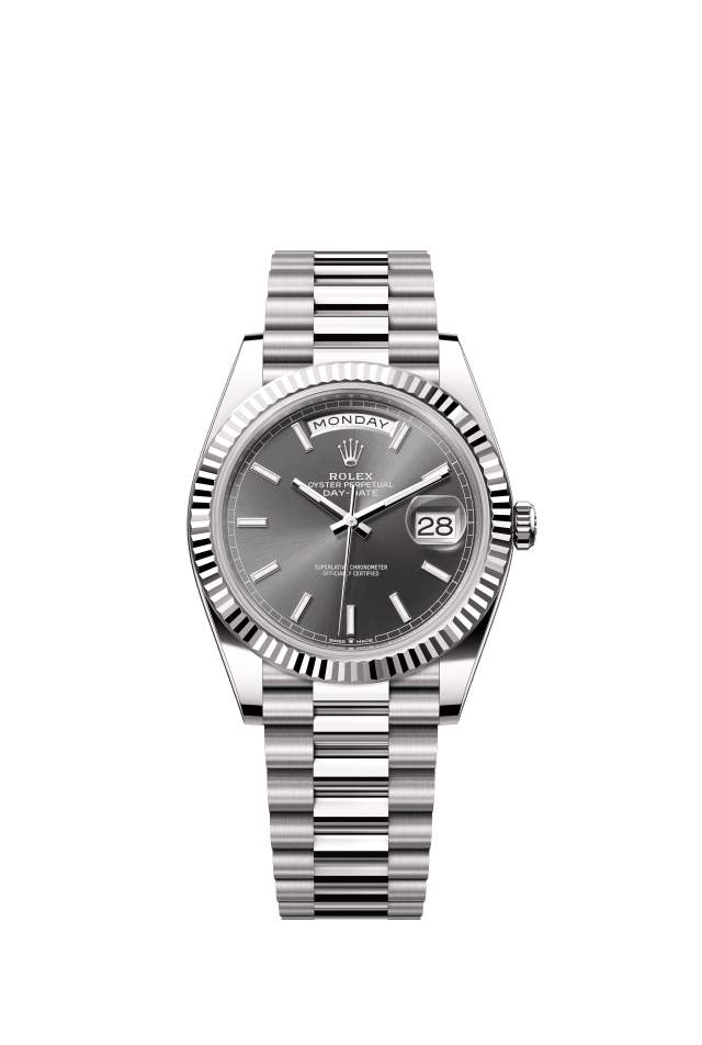 Rolex Day-Date 40, Oyster, 40 mm, white gold, slate dial