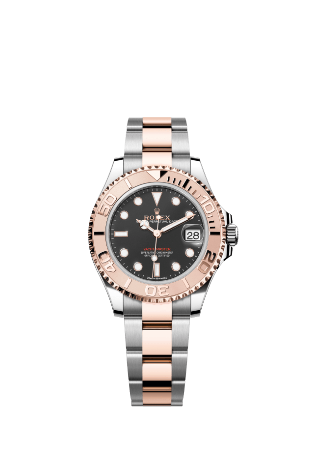 Rolex Yacht-Master 37, Oyster, 37 mm, Oystersteel and Everose gold, intense black dial
