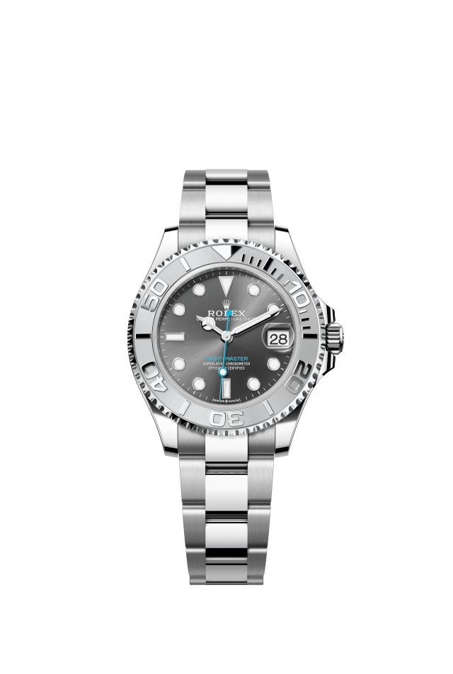 Rolex Yacht-Master 37, Oyster, 37 mm, Oystersteel and platinum, slate dial