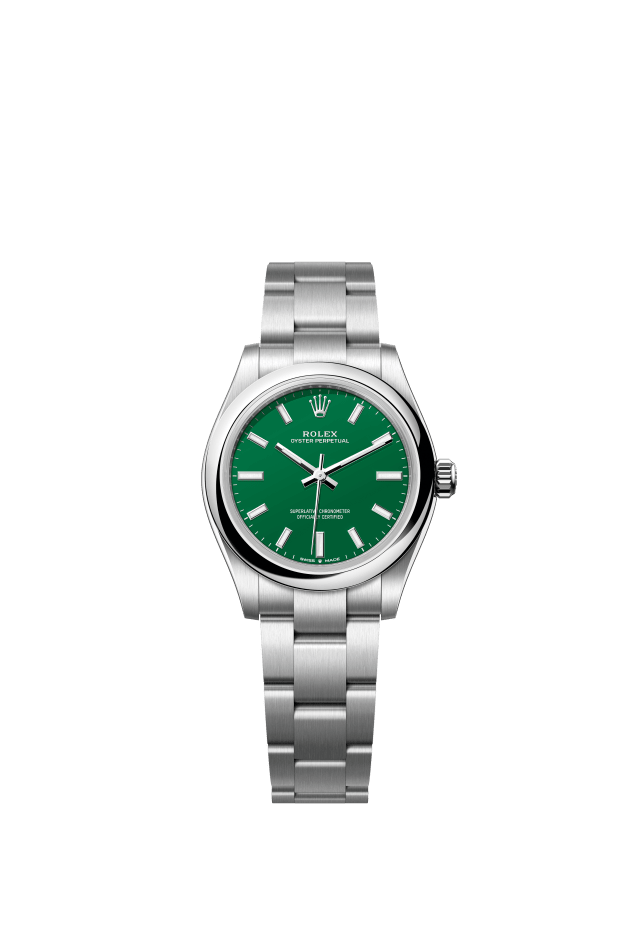 Rolex Oyster Perpetual 31, Oyster, 31 mm, Oystersteel, green dial