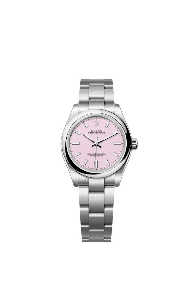 Rolex Oyster Perpetual 31, Oyster, 31 mm, Oystersteel, candy pink dial