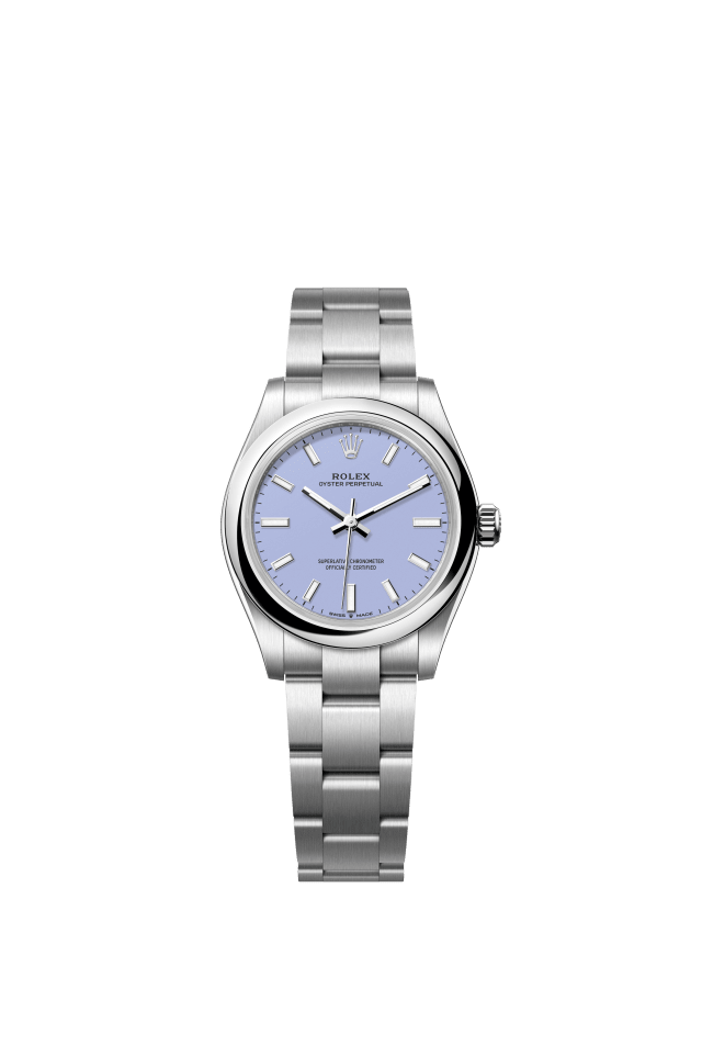 Rolex Oyster Perpetual 31, Oyster, 31 mm, Oystersteel, lavender dial