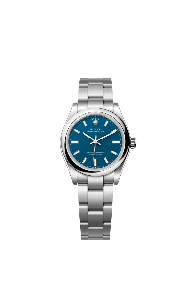 Rolex Oyster Perpetual 31, Oyster, 31 mm, Oystersteel, med blue dial