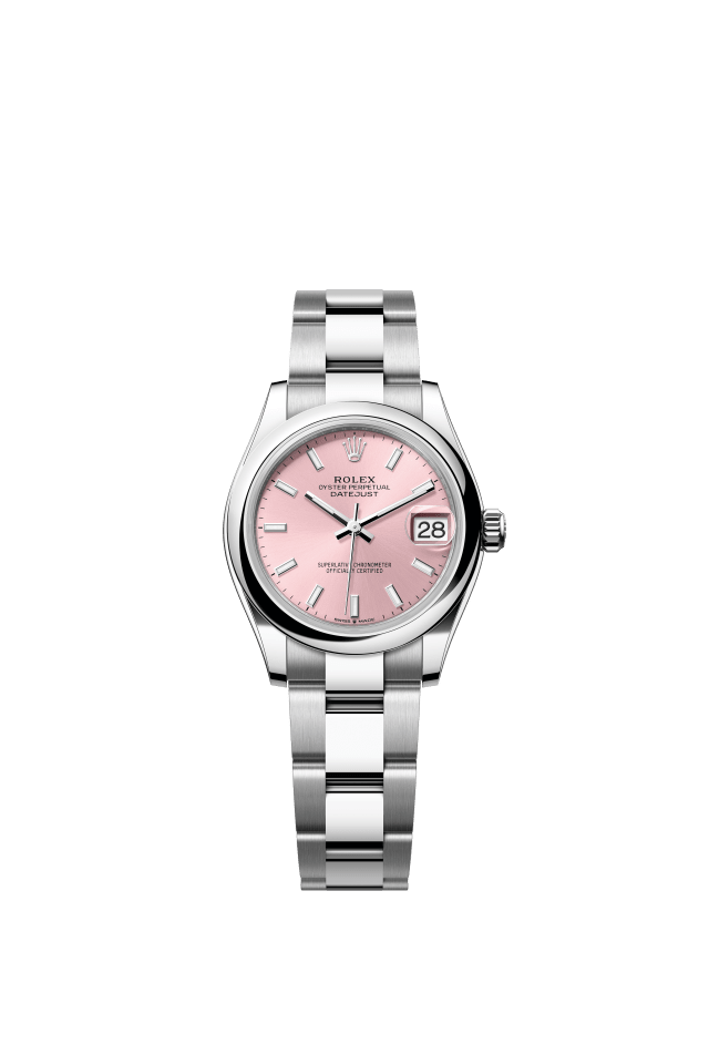Rolex Datejust 31, Oyster, 31 mm, Oystersteel, pink dial