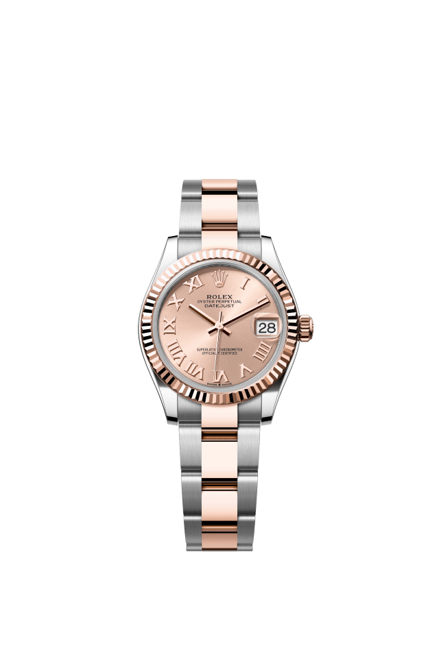 Rolex Datejust 31, Oyster, 31 mm, Oystersteel and Everose gold, rosé-colour dial