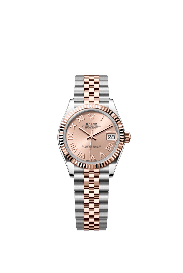 Rolex Datejust 31, Oyster, 31 mm, Oystersteel and Everose gold, rosé-colour dial