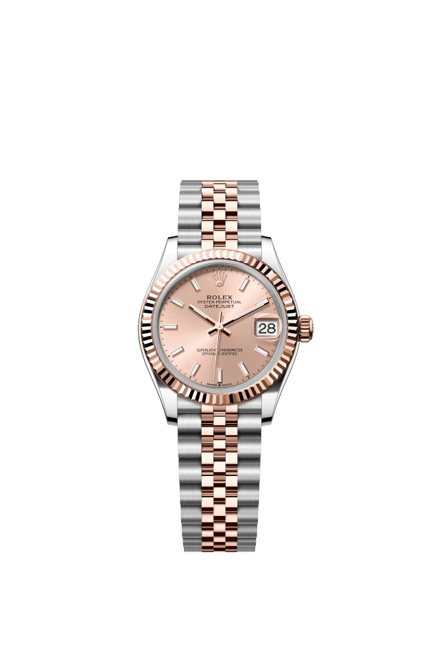 Rolex Datejust 31, Oyster, 31 mm, Oystersteel and Everose gold, rosé-colour dial