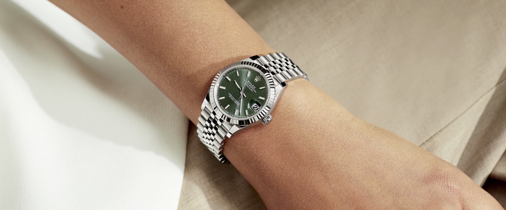 Mặt đồng hồ Datejust màu xanh lá