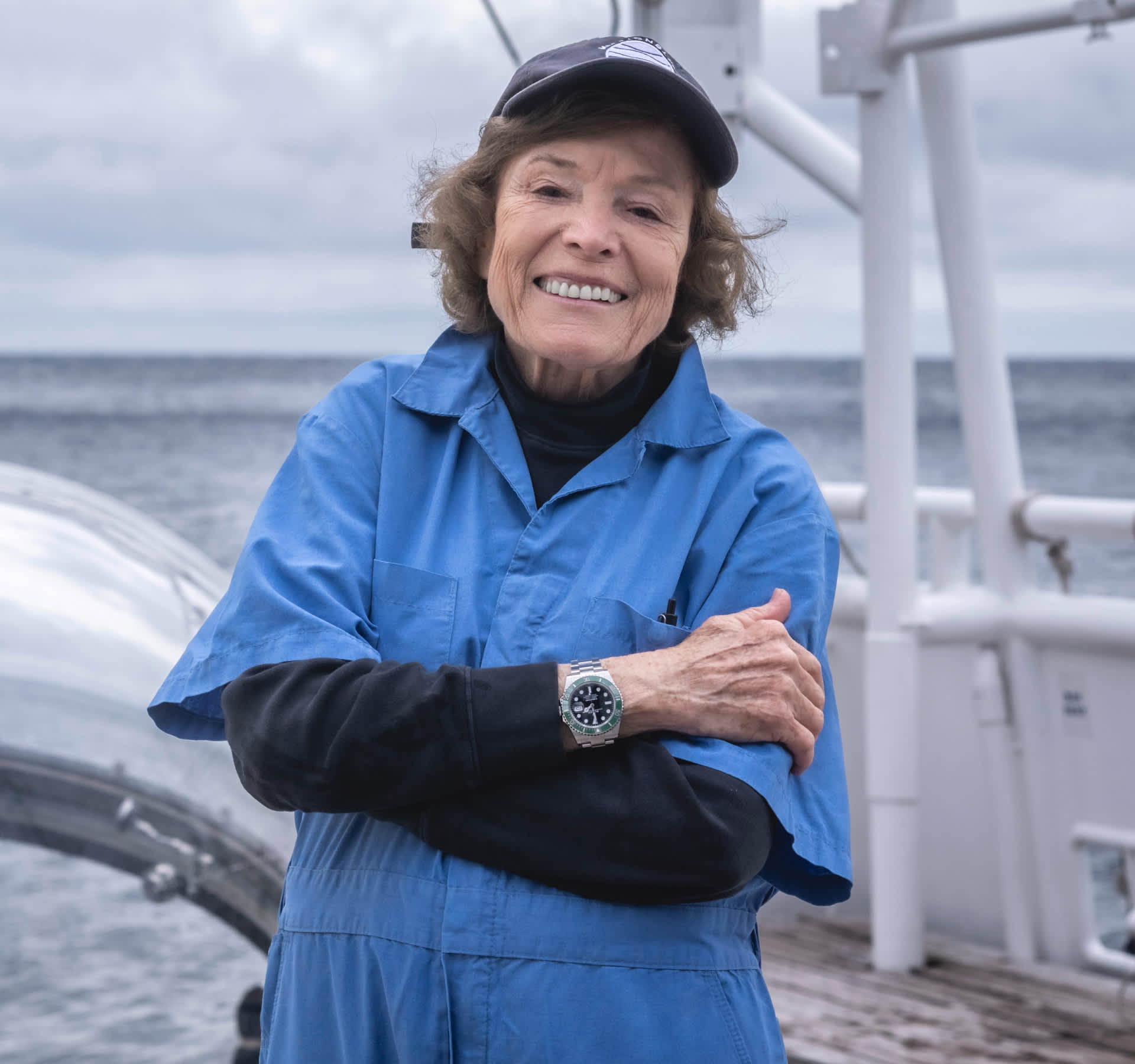 Sylvia Earle watch on wrist