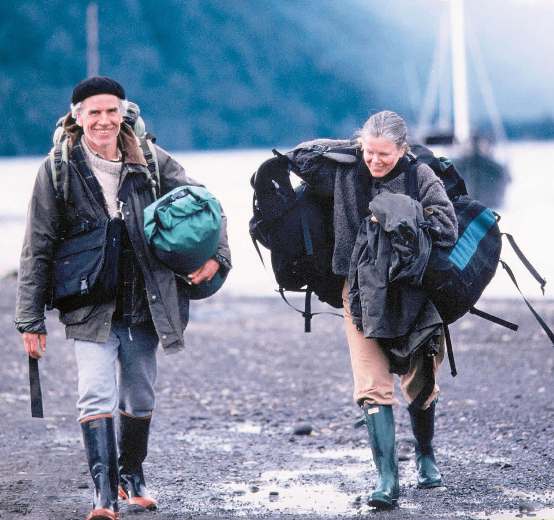 克里斯汀・汤普金斯与已故的丈夫道格拉斯・汤普金斯  
