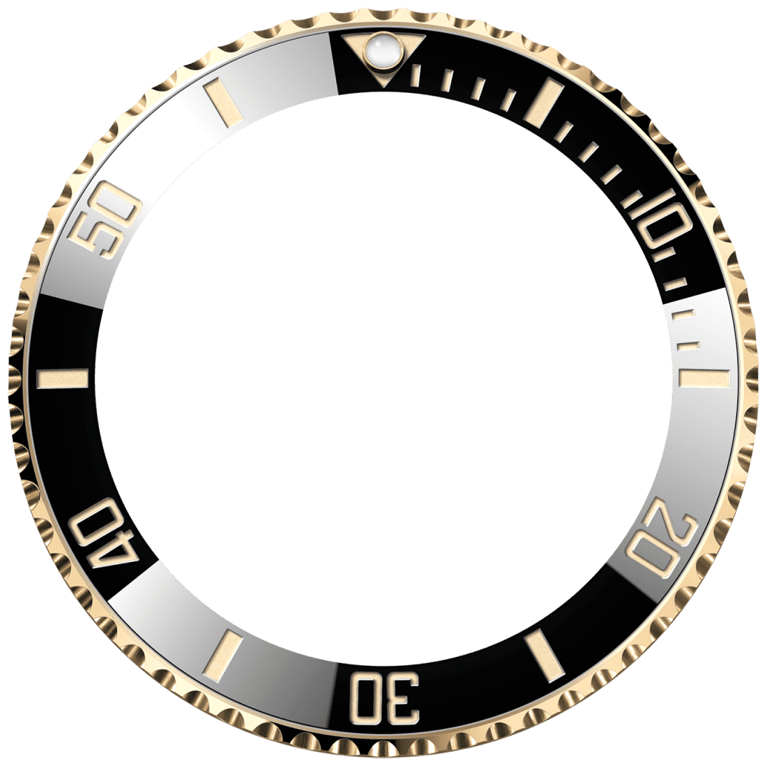 ブルーとイエローのベゼル