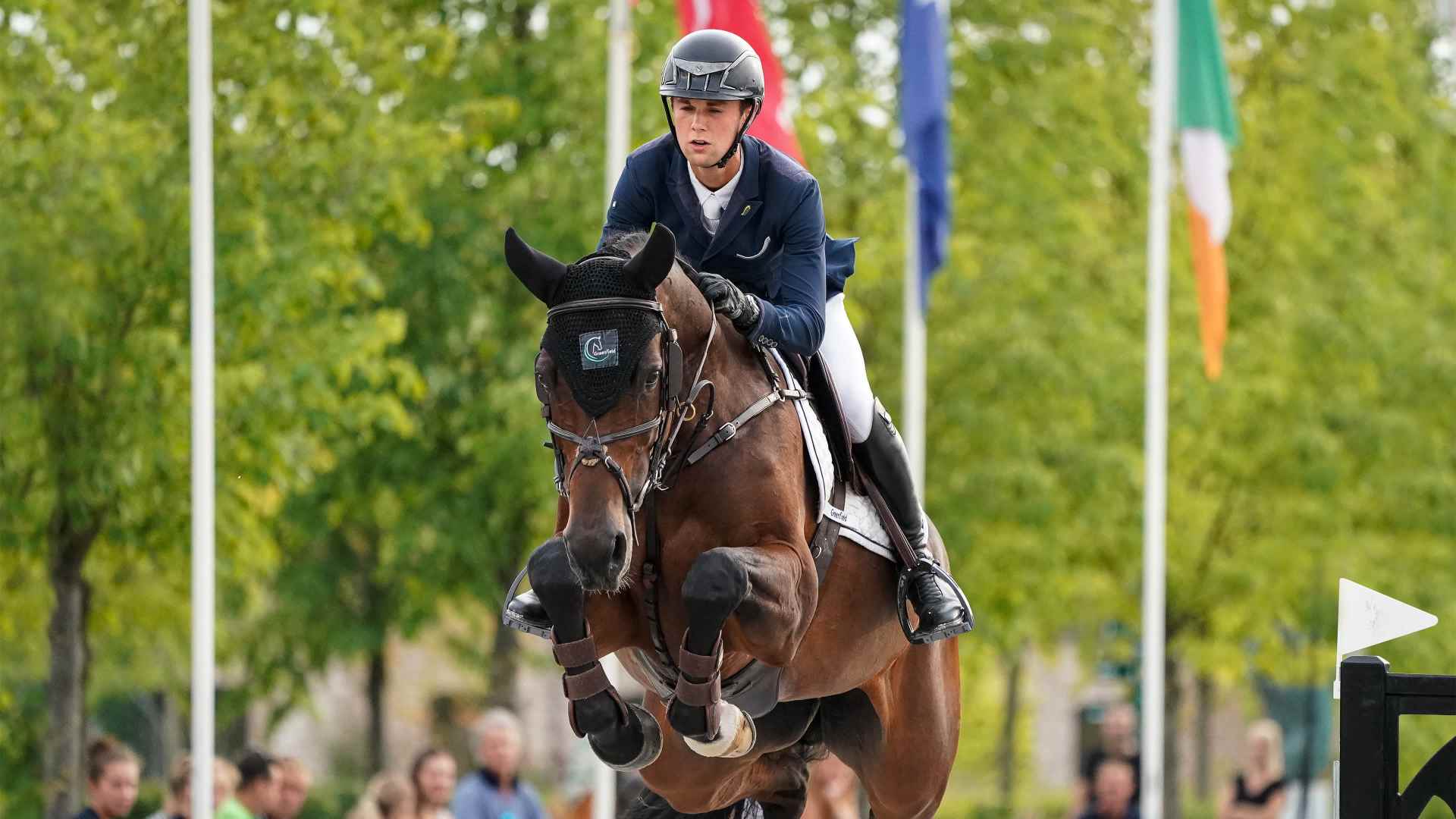 Gilles Thomas en saut d’obstacles