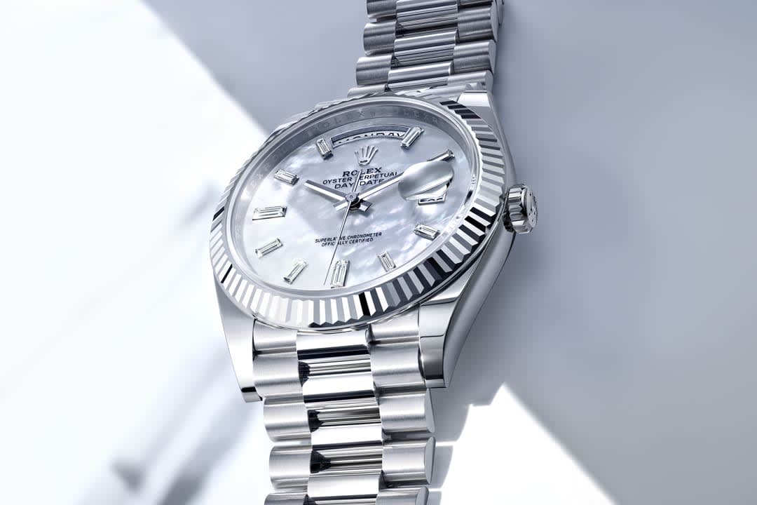Rolex date stainless steel on sale