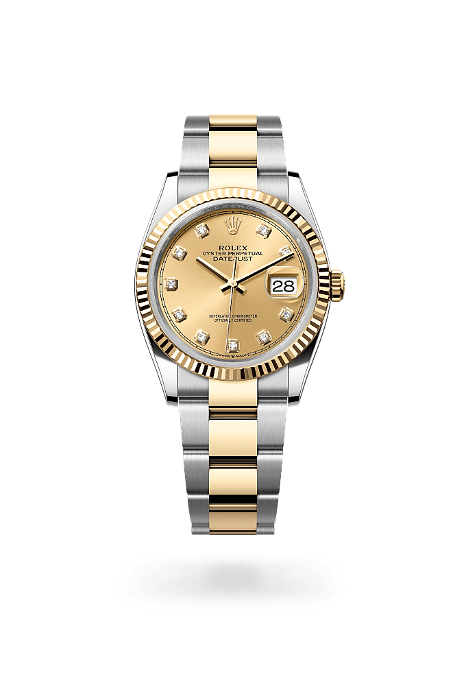Datejust 36 - Oyster, 36 mm, Oystersteel and yellow gold
