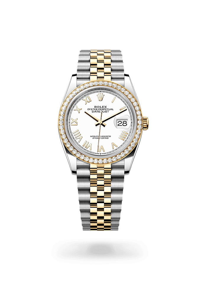 Datejust 36 - Oyster, 36 mm, Oystersteel, yellow gold and diamonds - New model