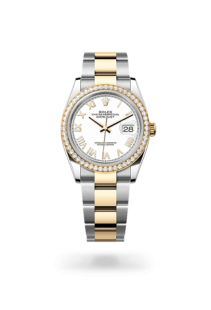 Datejust 36 - Oyster, 36 mm, Oystersteel, yellow gold and diamonds - New model