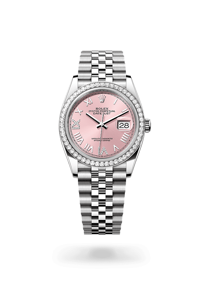 Datejust 36 - Oyster, 36 mm, Oystersteel, white gold and diamonds - New model