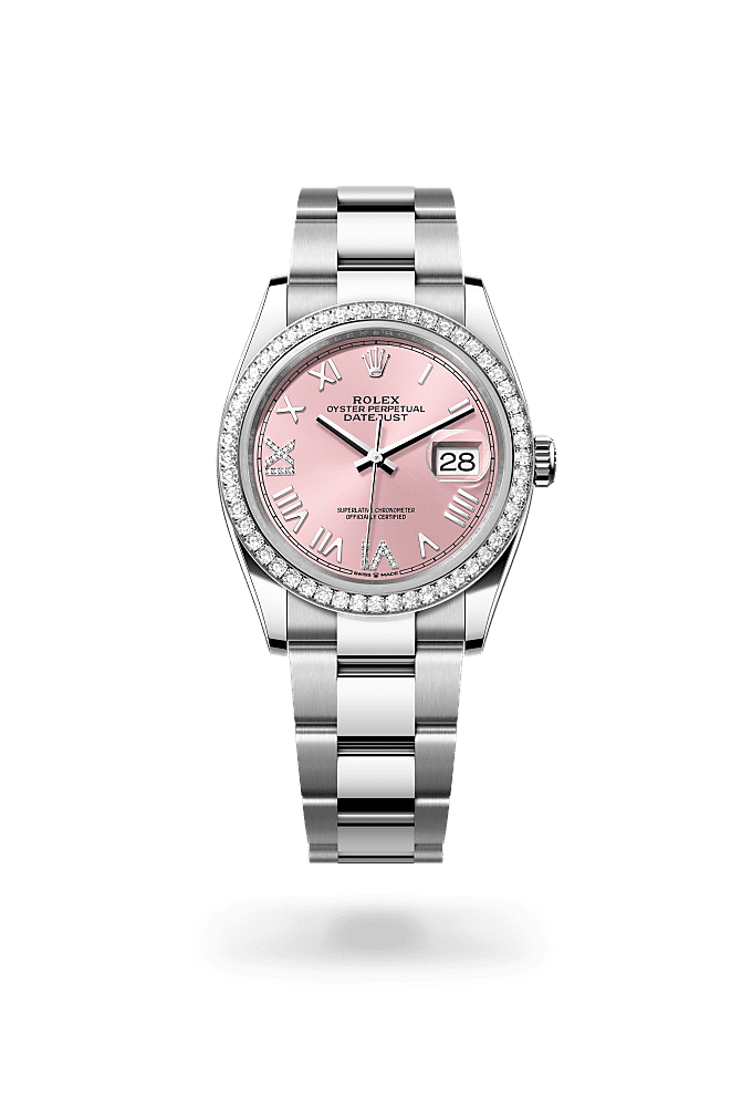 Datejust 36 - Oyster, 36 mm, Oystersteel, white gold and diamonds - New model