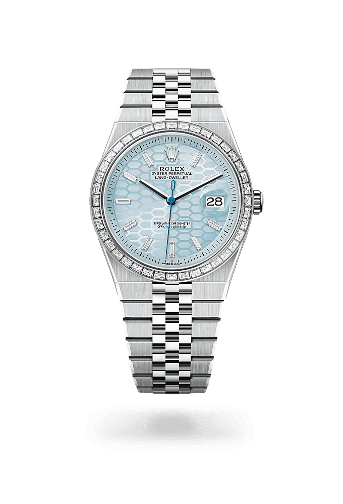 Land-Dweller 40 - Oyster, 40 mm, platinum and diamonds