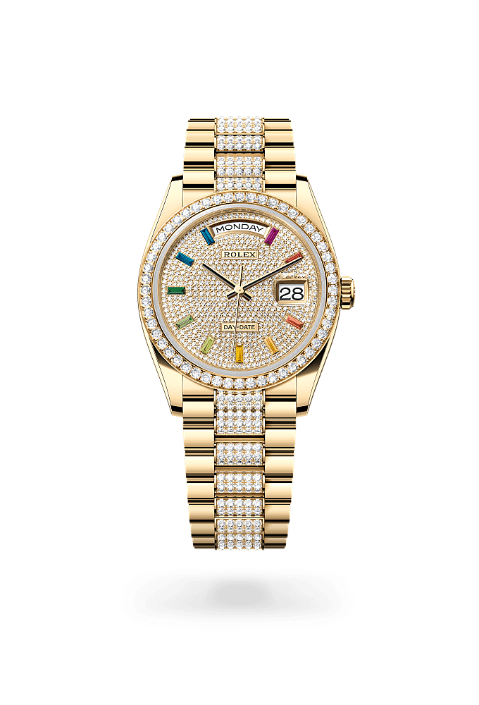 Day-Date 36 - Oyster, 36 mm, yellow gold and diamonds