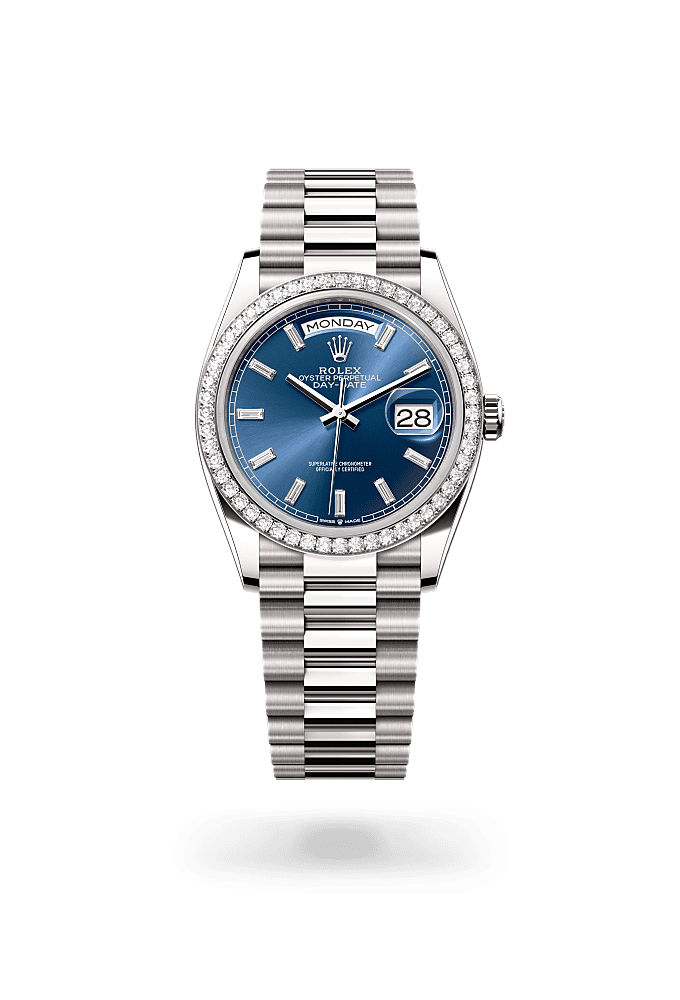 Day-Date 36 - Oyster, 36 mm, white gold and diamonds