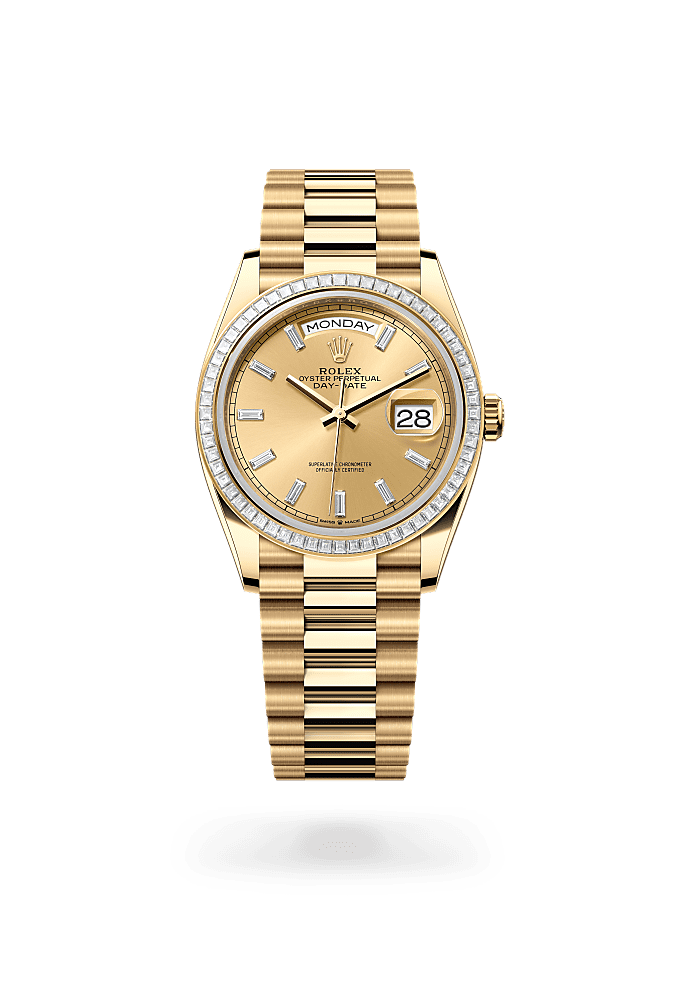 Day-Date 36 - Oyster, 36 mm, yellow gold and diamonds