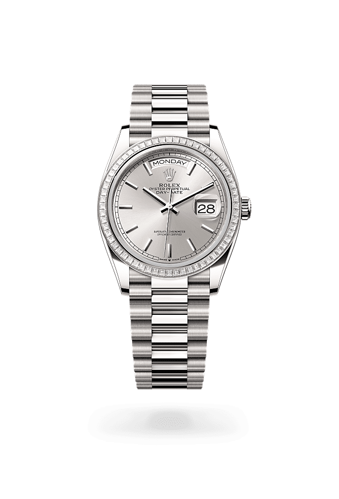 Day-Date 36 - Oyster, 36 mm, white gold and diamonds