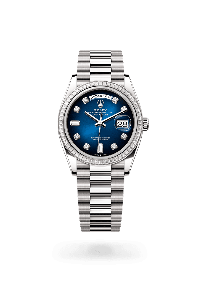 Day-Date 36 - Oyster, 36 mm, white gold and diamonds