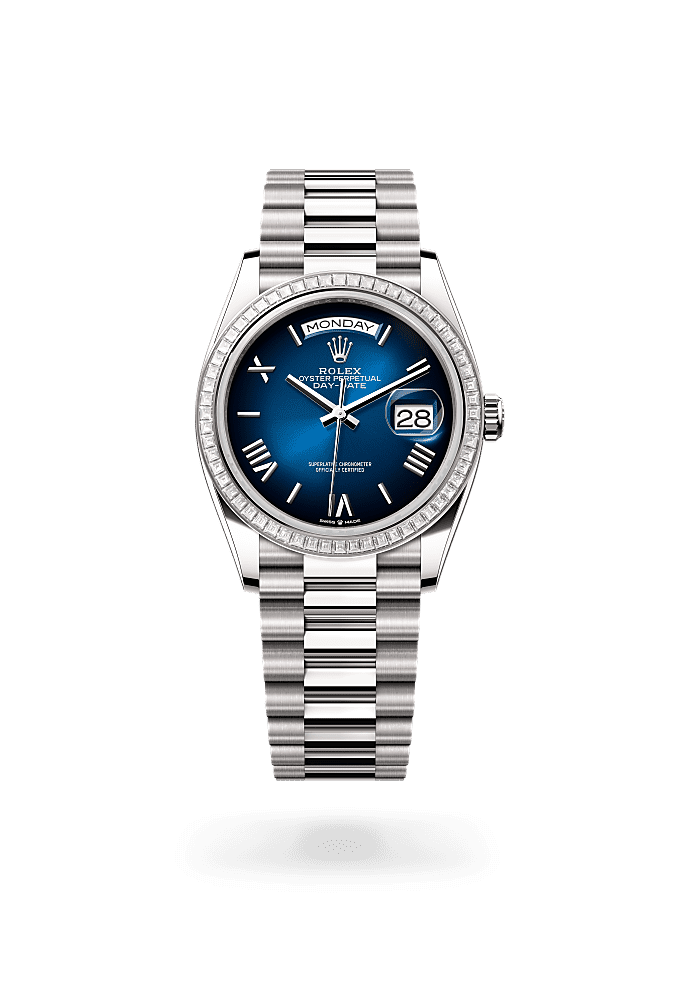 Day-Date 36 - Oyster, 36 mm, white gold and diamonds