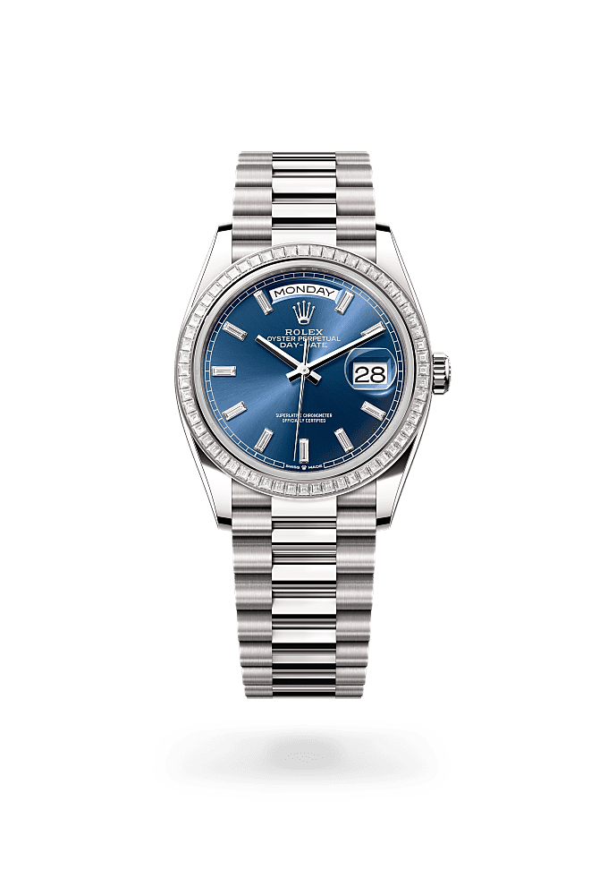 Day-Date 36 - Oyster, 36 mm, white gold and diamonds