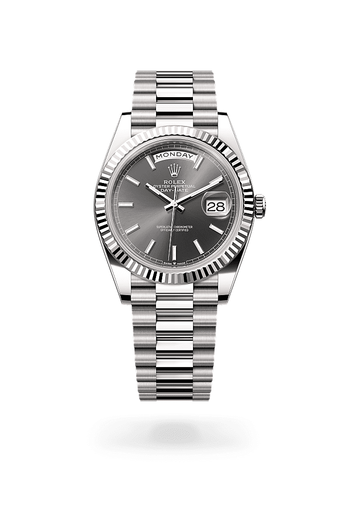 Day-Date 40 - Oyster, 40 mm, white gold