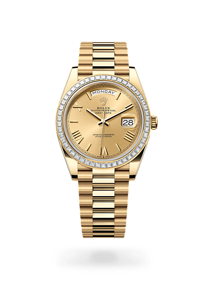 Day-Date 40 - Oyster, 40 mm, yellow gold and diamonds
