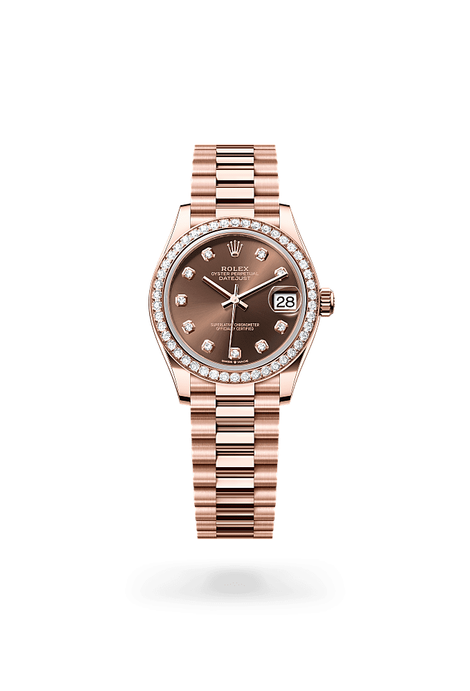 Datejust 31 - Oyster, 31 mm, Everose gold and diamonds