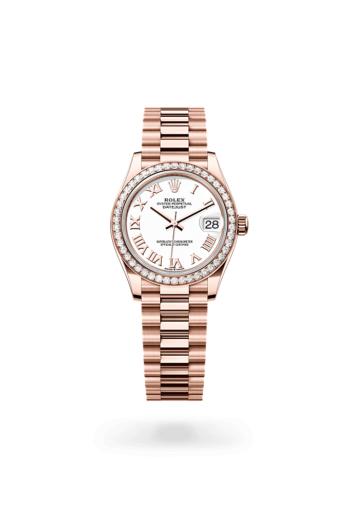 Datejust 31 - Oyster, 31 mm, Everose gold and diamonds