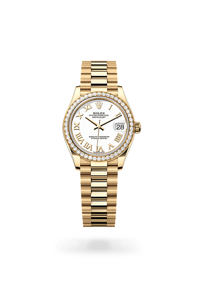Datejust 31 - Oyster, 31 mm, yellow gold and diamonds